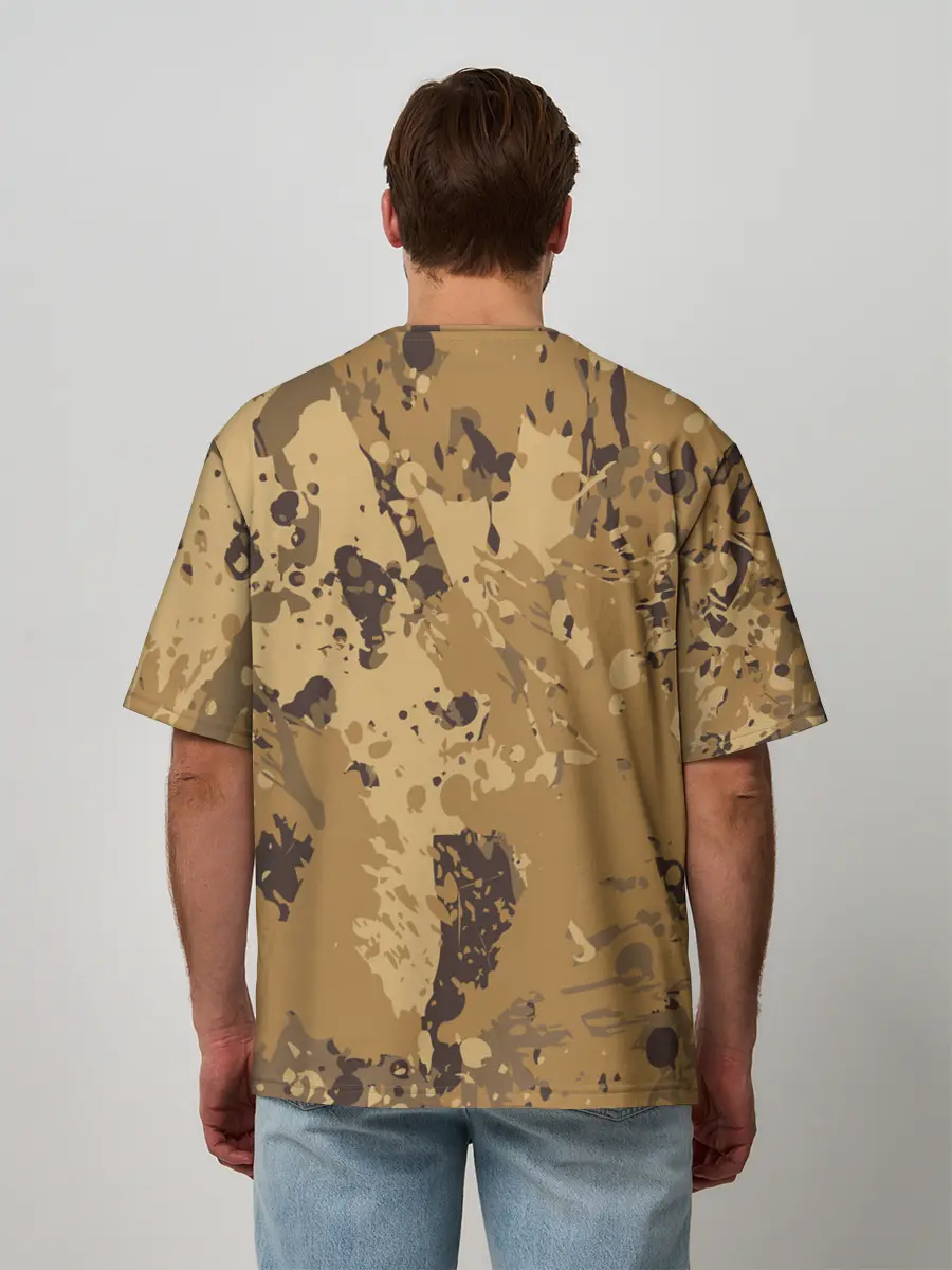 Мужская футболка оверсайз / КАМУФЛЯЖ BLUE