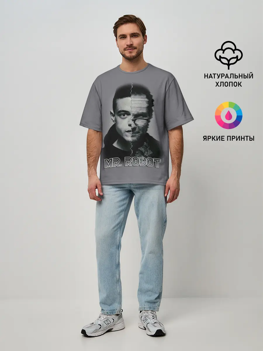 Мужская футболка оверсайз / Мистер Робот