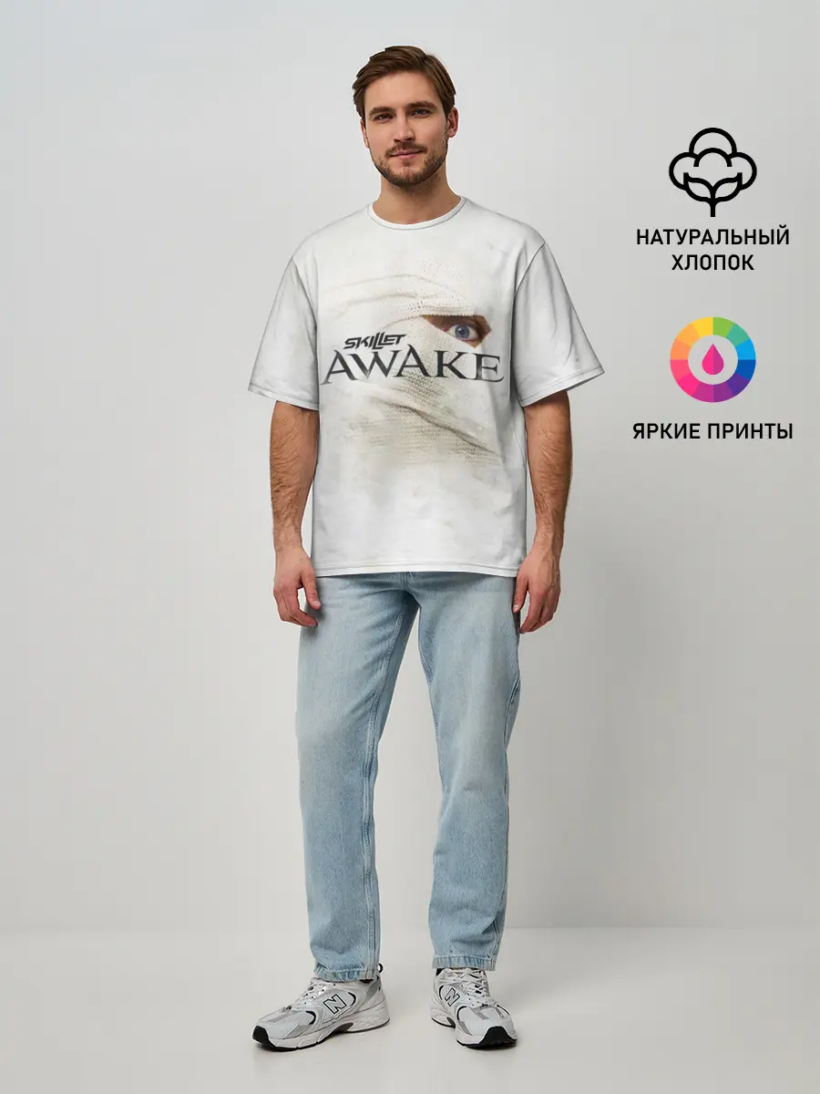 Мужская футболка оверсайз / Awake