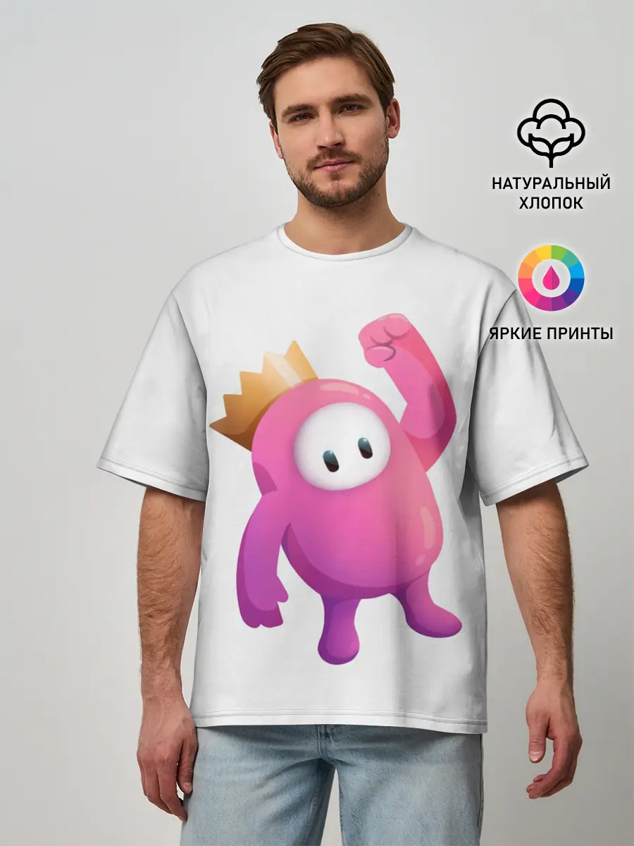 Мужская футболка оверсайз / Fall Guys