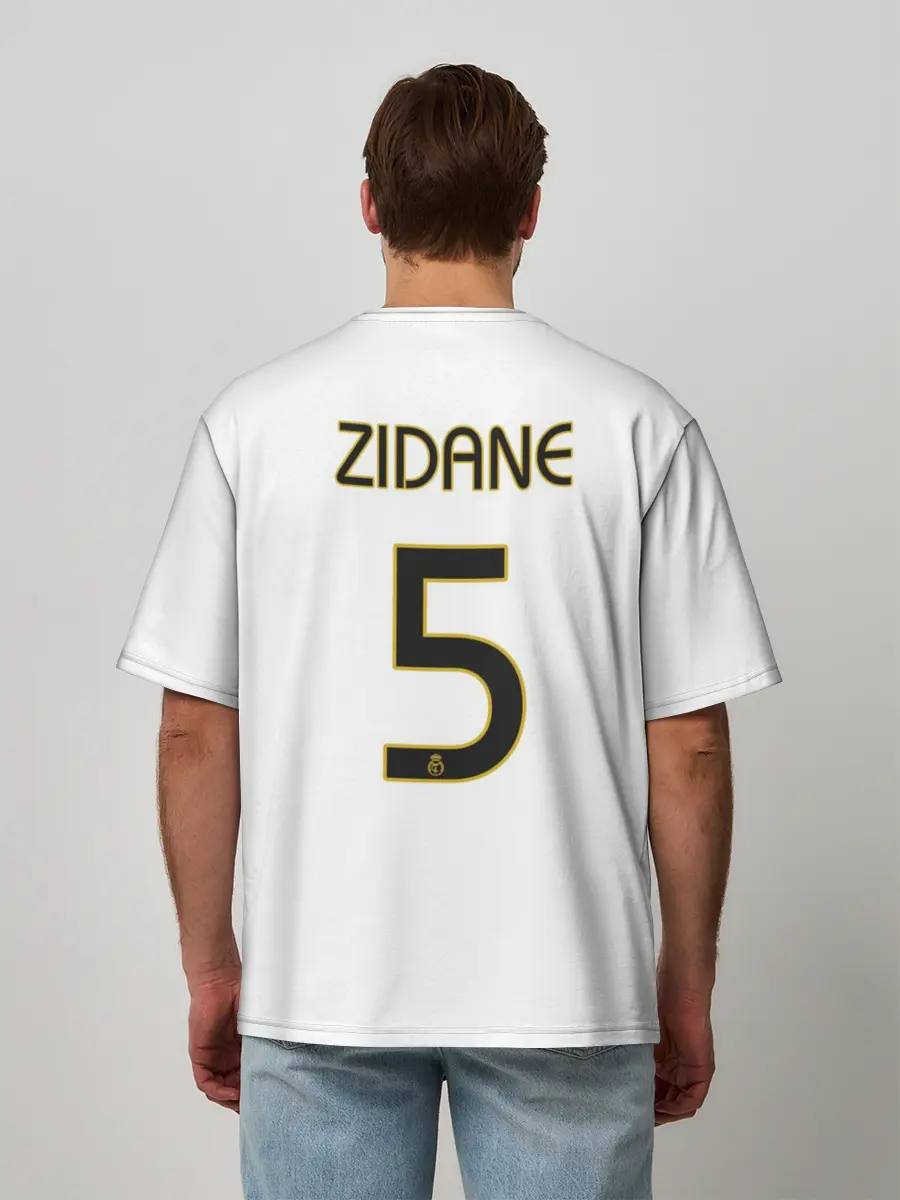 Мужская футболка оверсайз / Зидан Реал Ретро