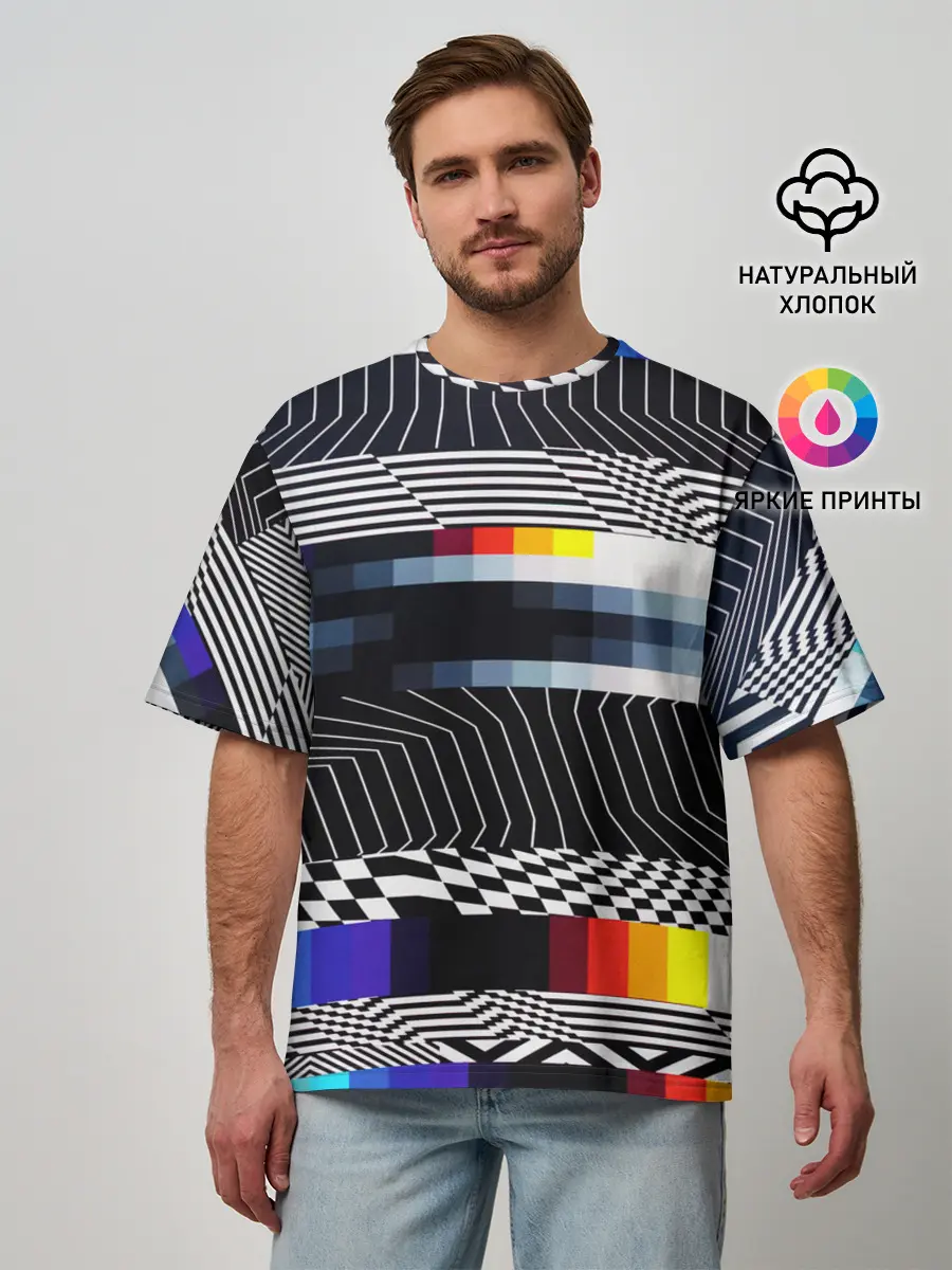 Мужская футболка оверсайз / Уличный стиль