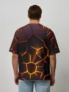 Мужская футболка оверсайз / Митсубиси подсветка 3D плит