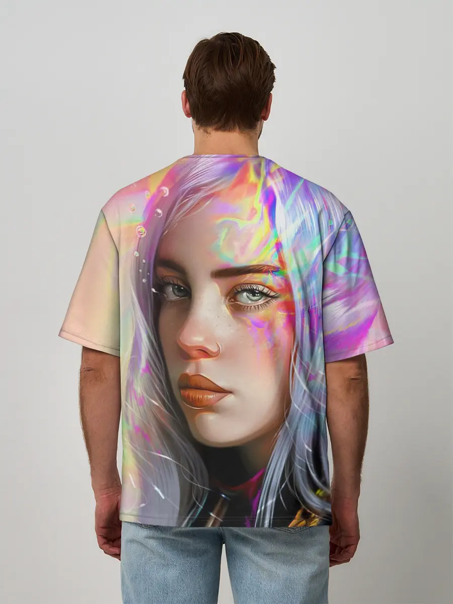 Мужская футболка оверсайз / Billie Eilish