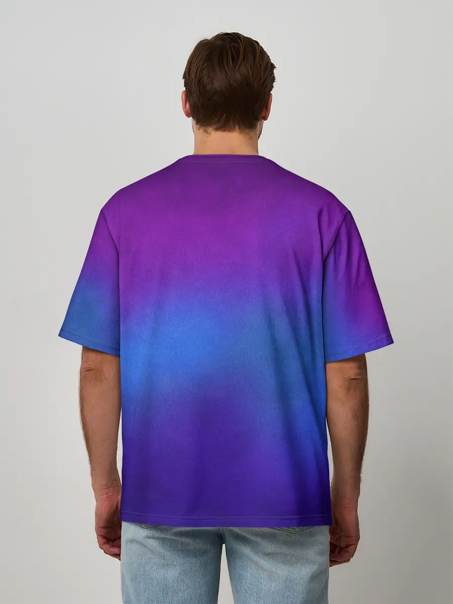 Мужская футболка оверсайз / Leather gradient