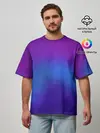 Мужская футболка оверсайз / Leather gradient