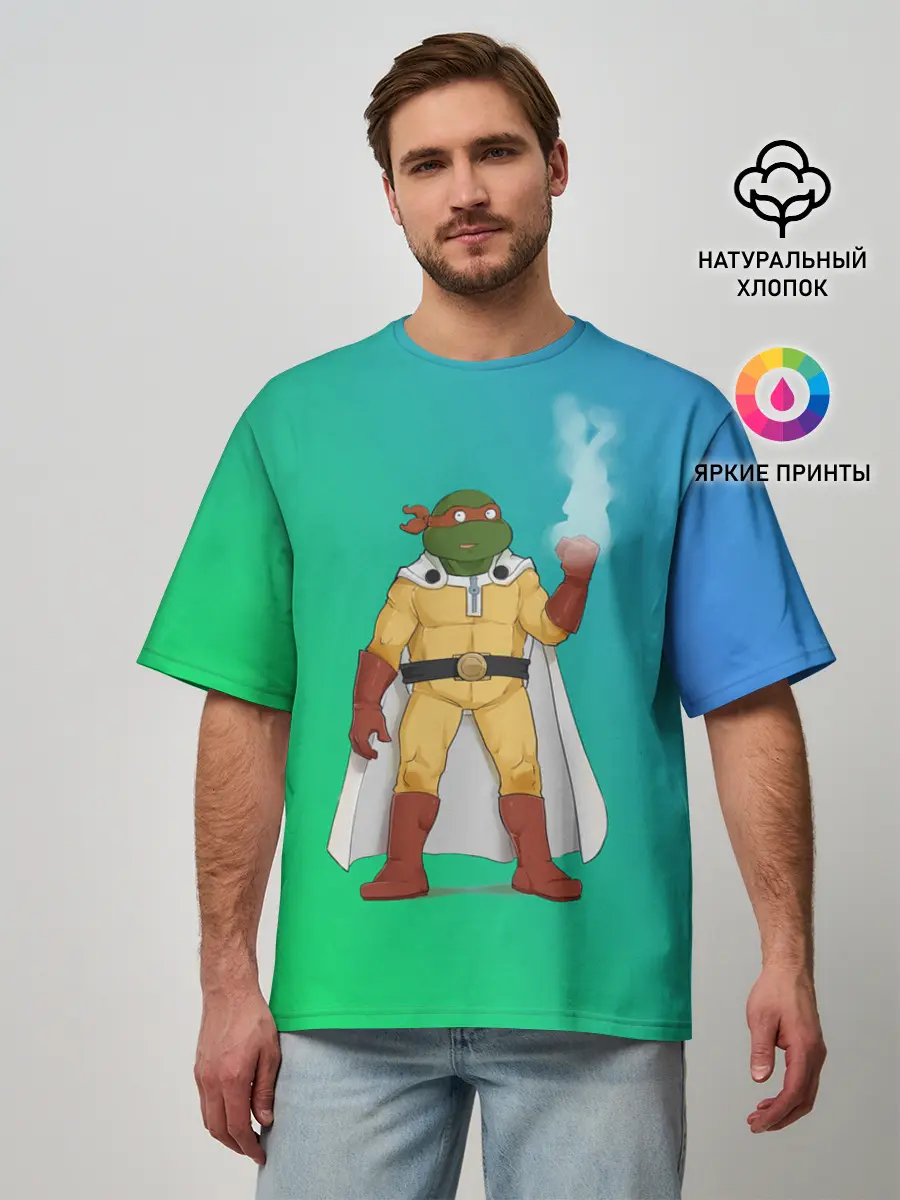 Мужская футболка оверсайз / Сайтама | One Punch Man