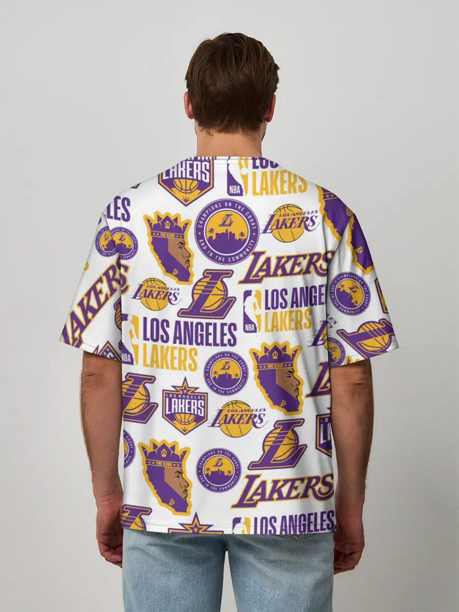 Мужская футболка оверсайз / LAKERS LOGO