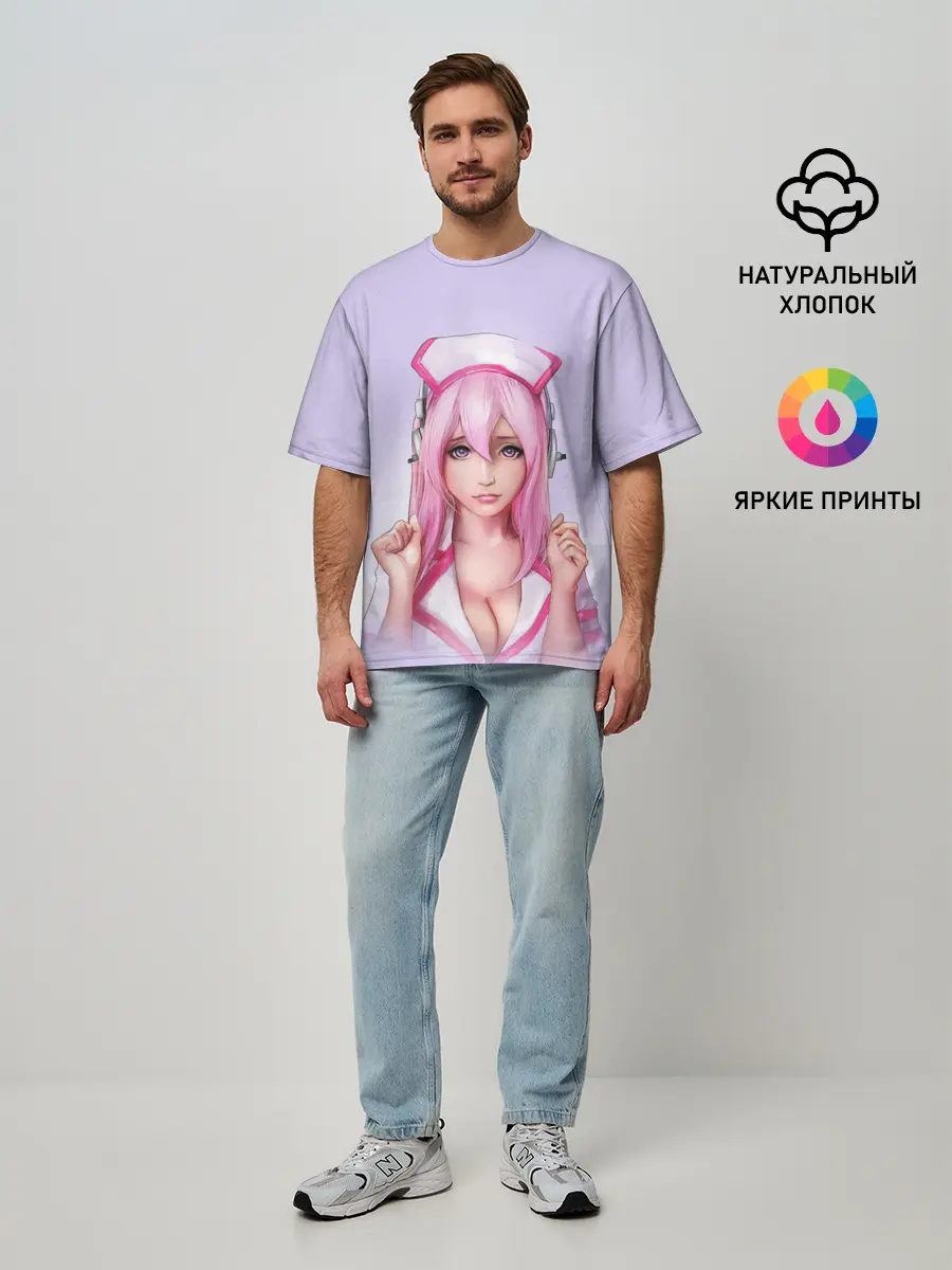 Мужская футболка оверсайз / Медсестричка | Nurse