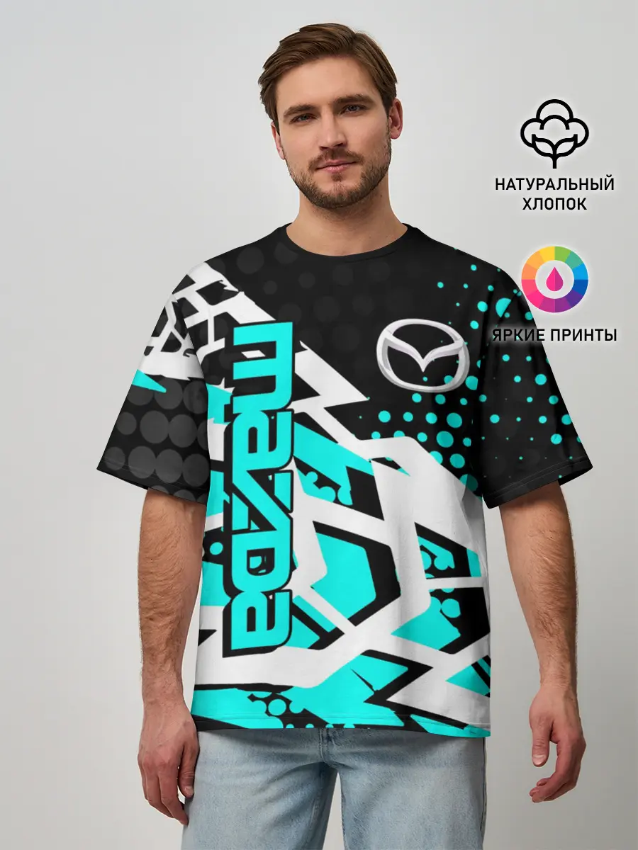Мужская футболка оверсайз / Mazda