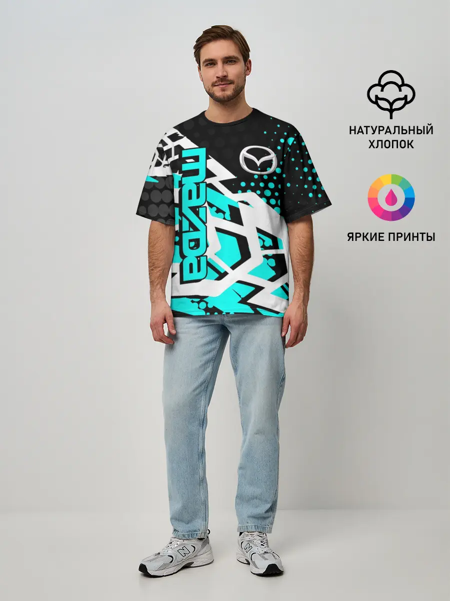 Мужская футболка оверсайз / Mazda