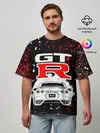 Мужская футболка оверсайз / NISSAN GT-R / НИССАН GTR