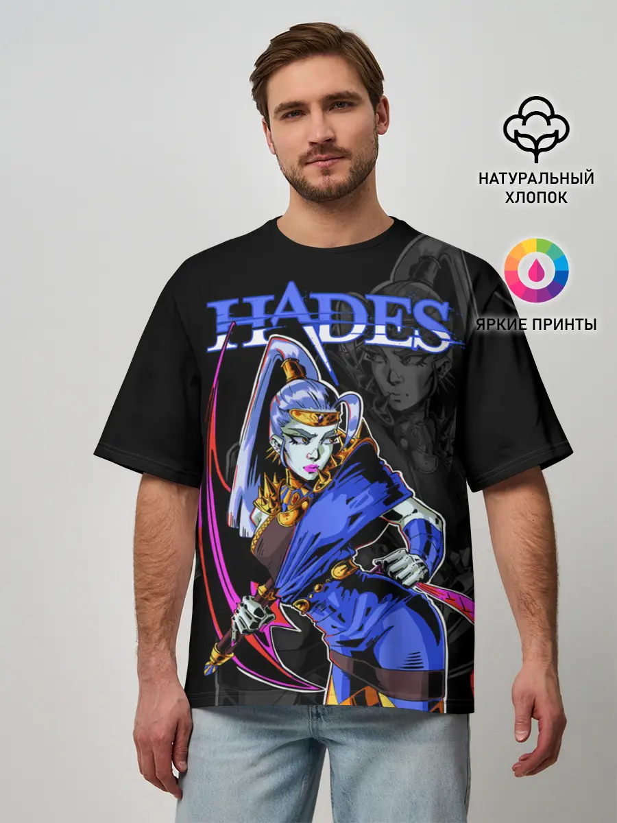 Мужская футболка оверсайз / Hades Megaera
