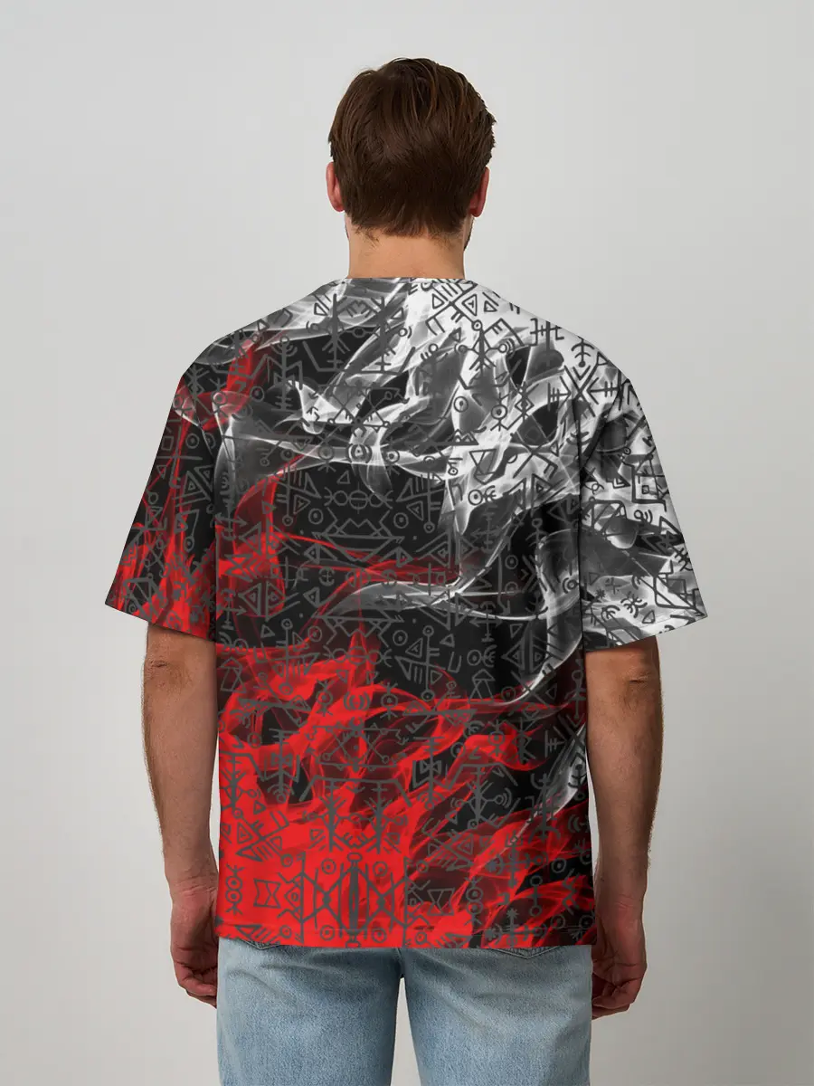 Мужская футболка оверсайз / Викинги