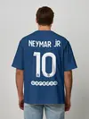 Мужская футболка оверсайз / Неймар ПСЖ форма 2021/2022