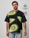 Мужская футболка оверсайз / Авокадо