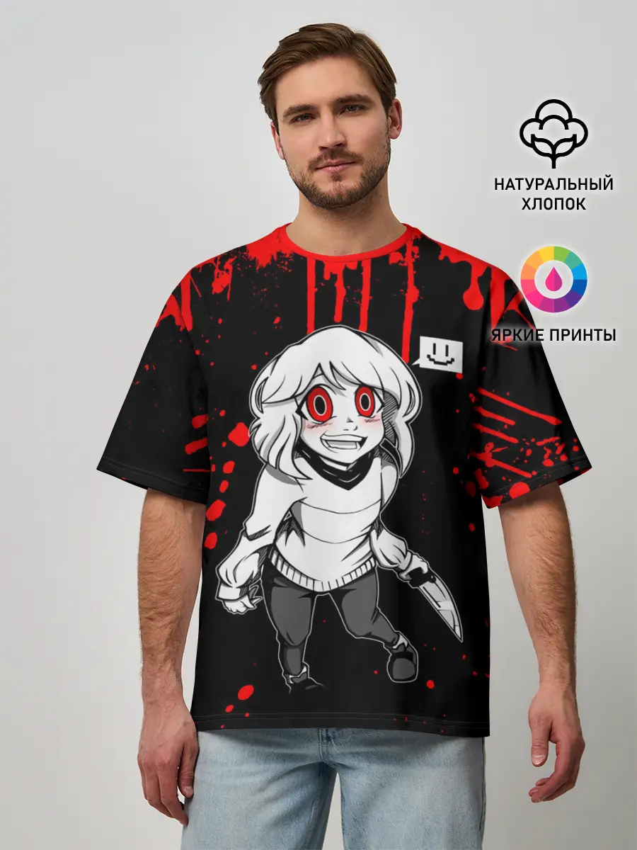 Мужская футболка оверсайз / UNDERTALE