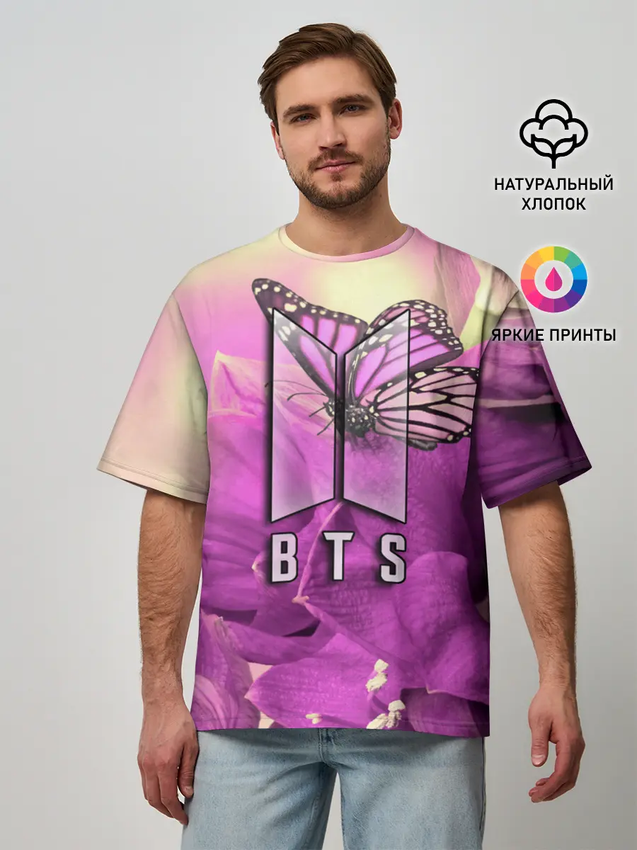 Мужская футболка оверсайз / BTS