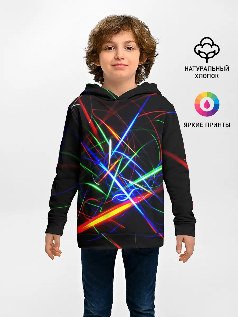 Детское худи / ФРАКТАЛЬНЫЕ ИСКРЫ