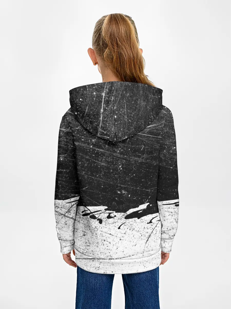 Детское худи / Линкин Парк Лого Рок ЧБ | Linkin Park Rock