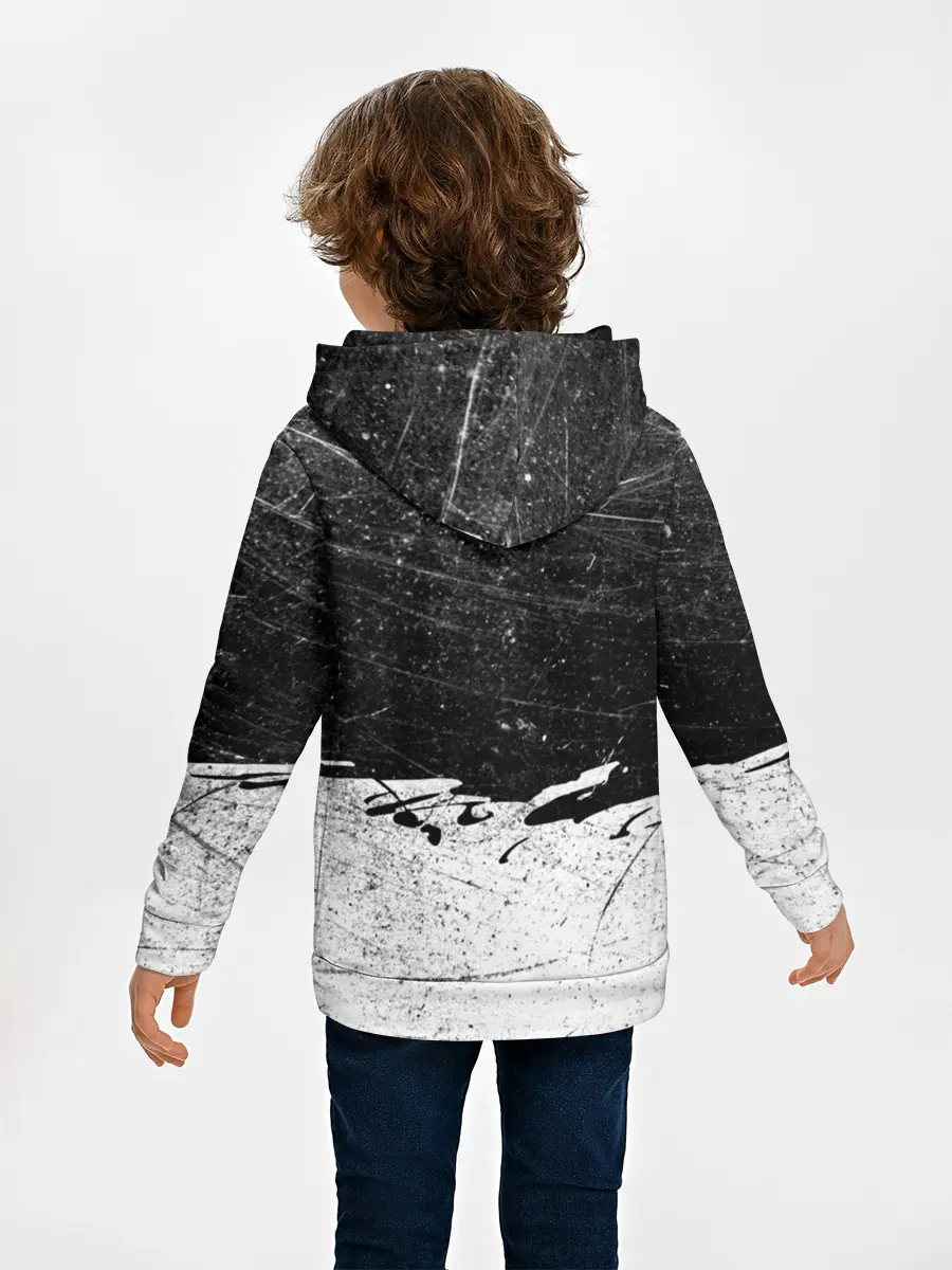 Детское худи / Линкин Парк Лого Рок ЧБ | Linkin Park Rock