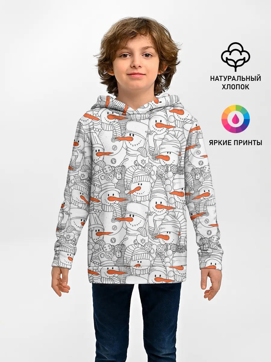Детское худи / Снеговики