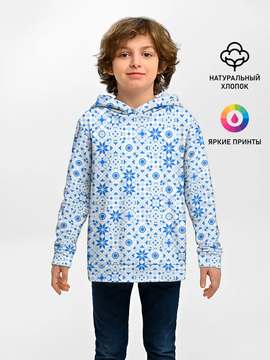 Детское худи / Орнамент снежинки