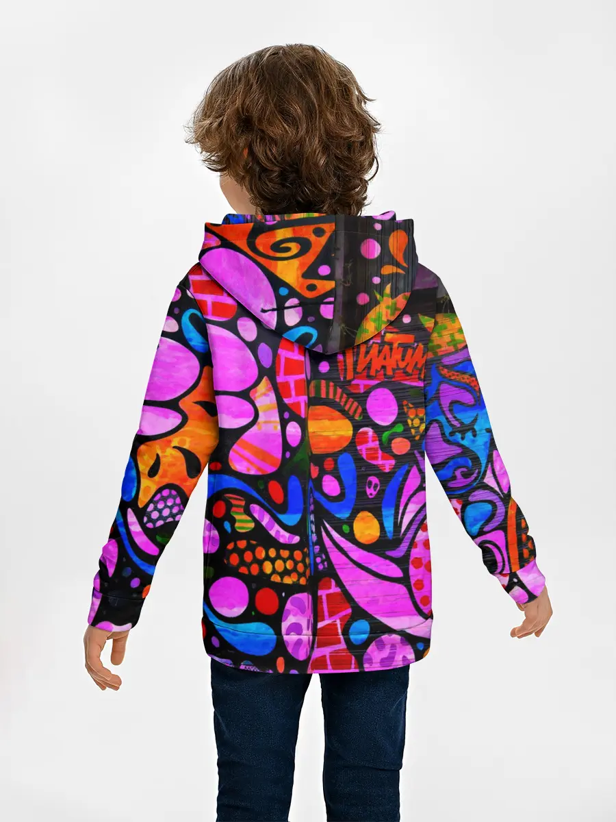 Детское худи / Неоновое граффити