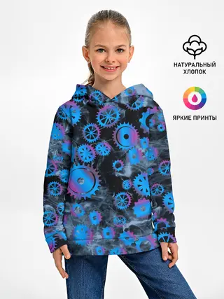 Детское худи / механизм и дым, стимпанк