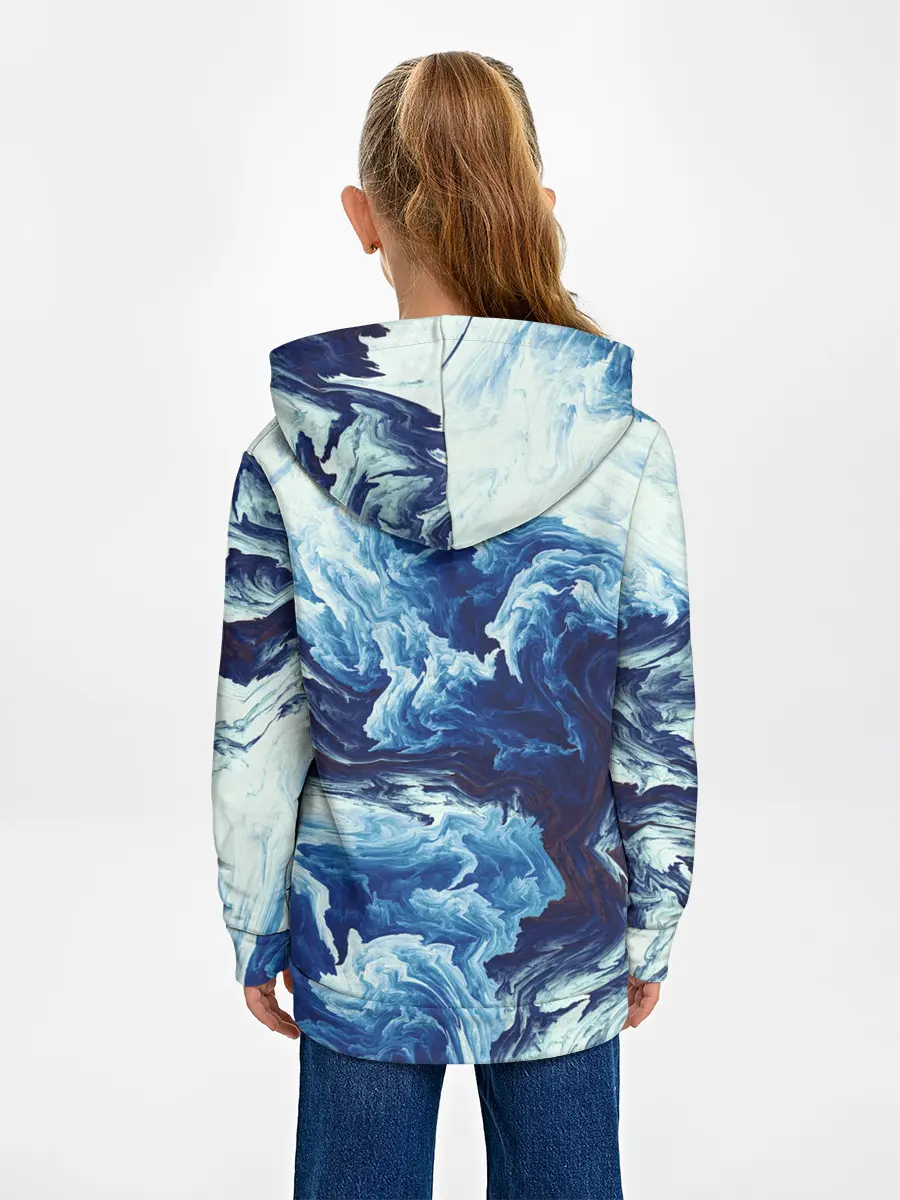 Детское худи / Абстракция смешивание разводы