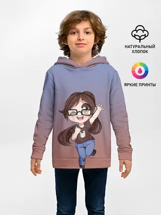 Детское худи / обычная девочка фрилансер
