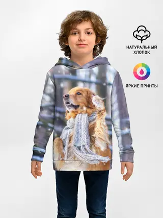 Детское худи / Золотистый Ретривер