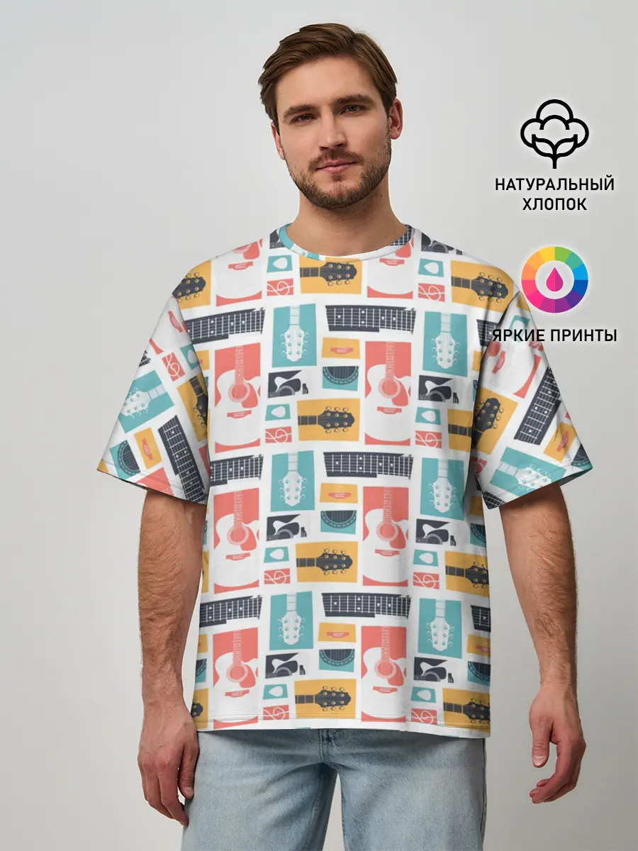 Мужская футболка оверсайз / Рок