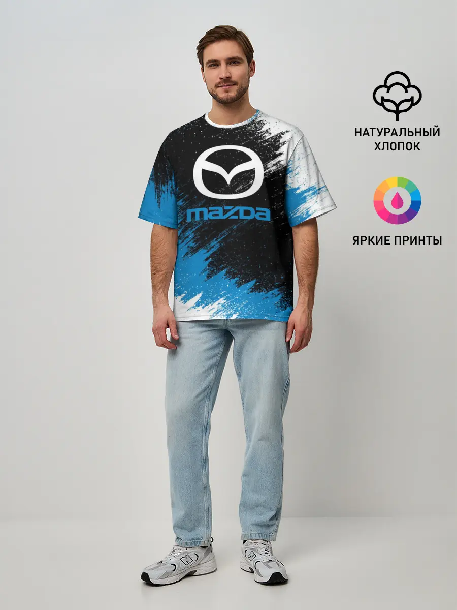 Мужская футболка оверсайз / MAZDA