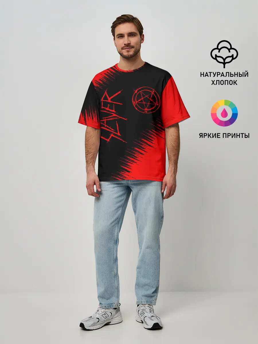 Мужская футболка оверсайз / SLAYER