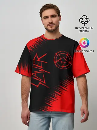 Мужская футболка оверсайз / SLAYER