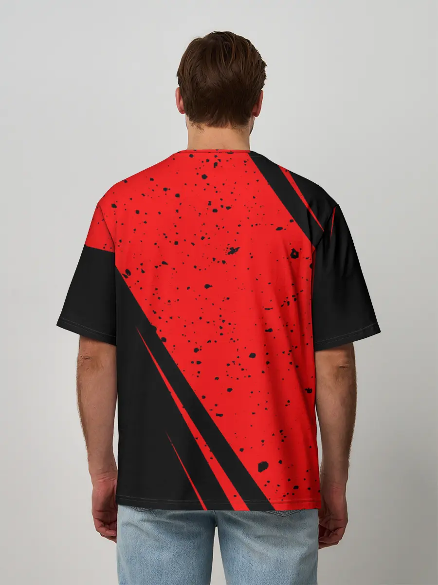 Мужская футболка оверсайз / AC MILAN / МИЛАН