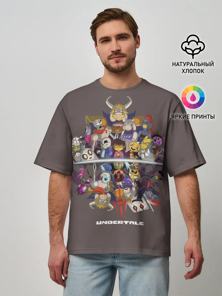 Мужская футболка оверсайз / Undertale