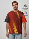 Мужская футболка оверсайз / Red sport style