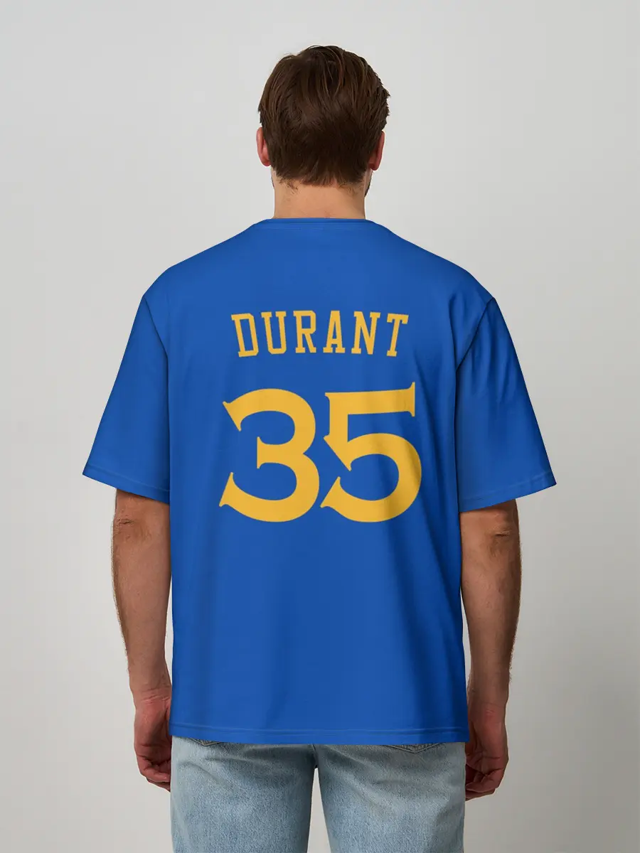 Мужская футболка оверсайз / Kevin Durant форма GSW