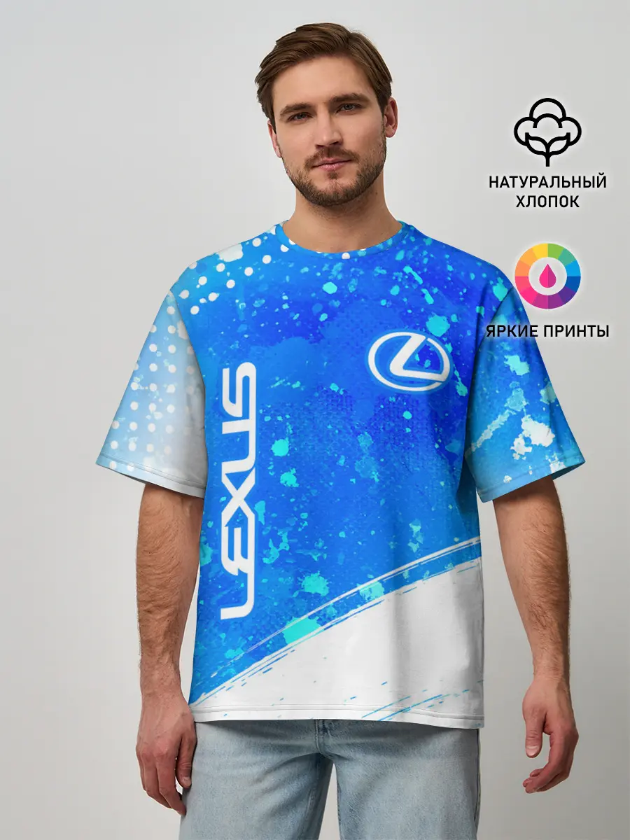 Мужская футболка оверсайз / LEXUS / ЛЕКСУС