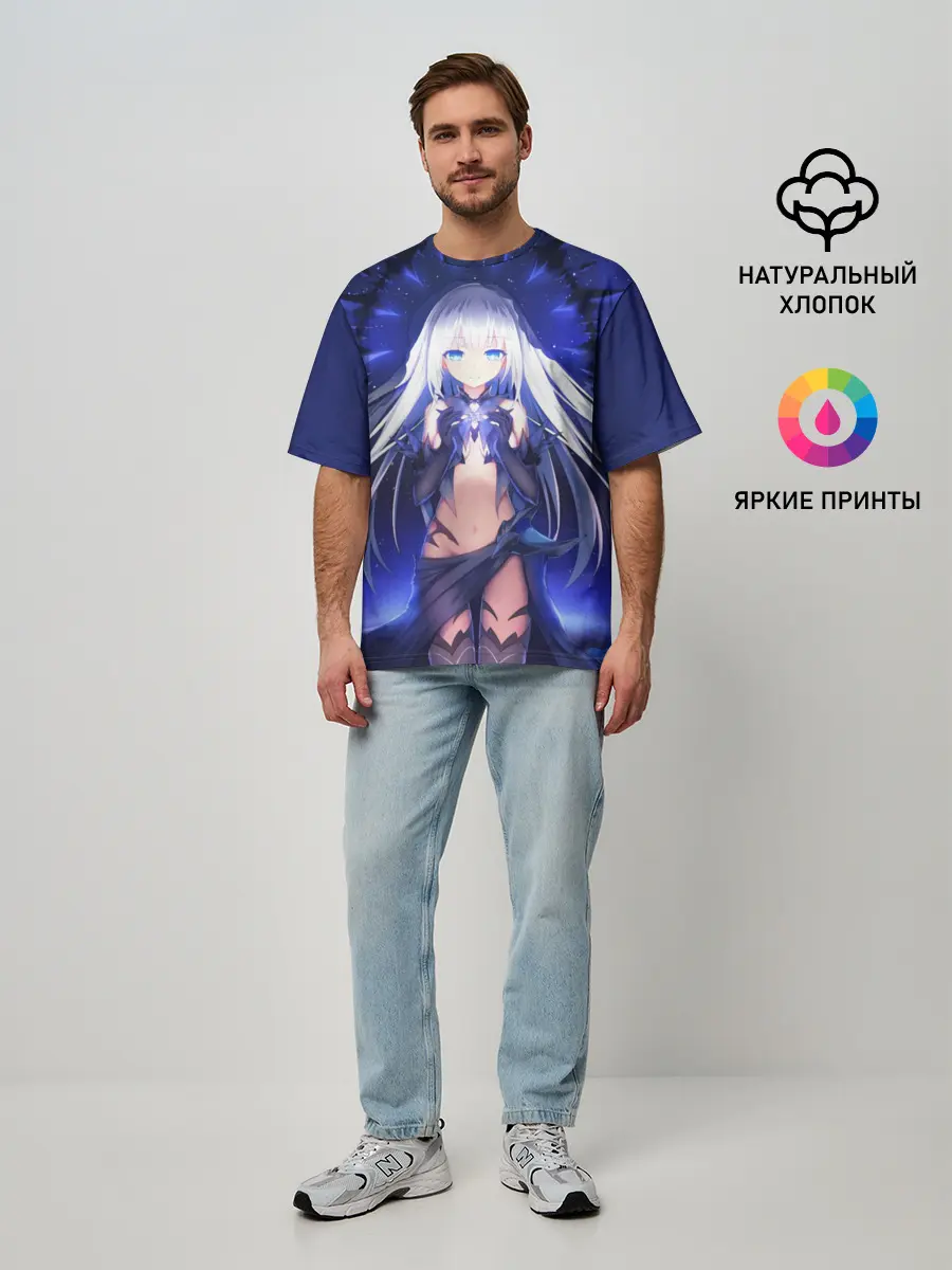 Мужская футболка оверсайз / Рандеву с Жизнью Аниме