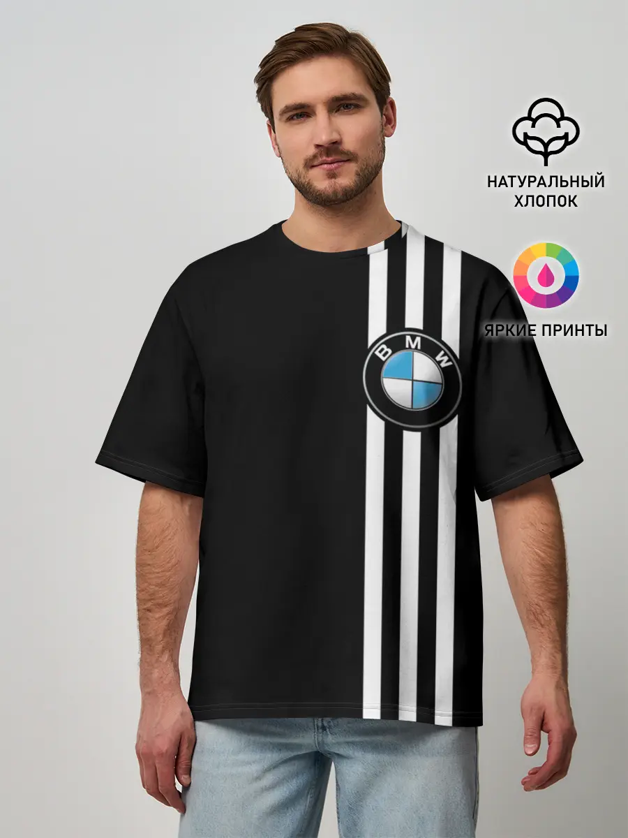 Мужская футболка оверсайз / BMW SPORT