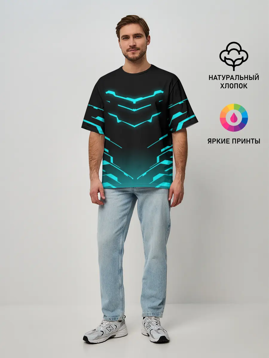 Мужская футболка оверсайз / DEAD SPACE | АЙЗЕК КЛАРК