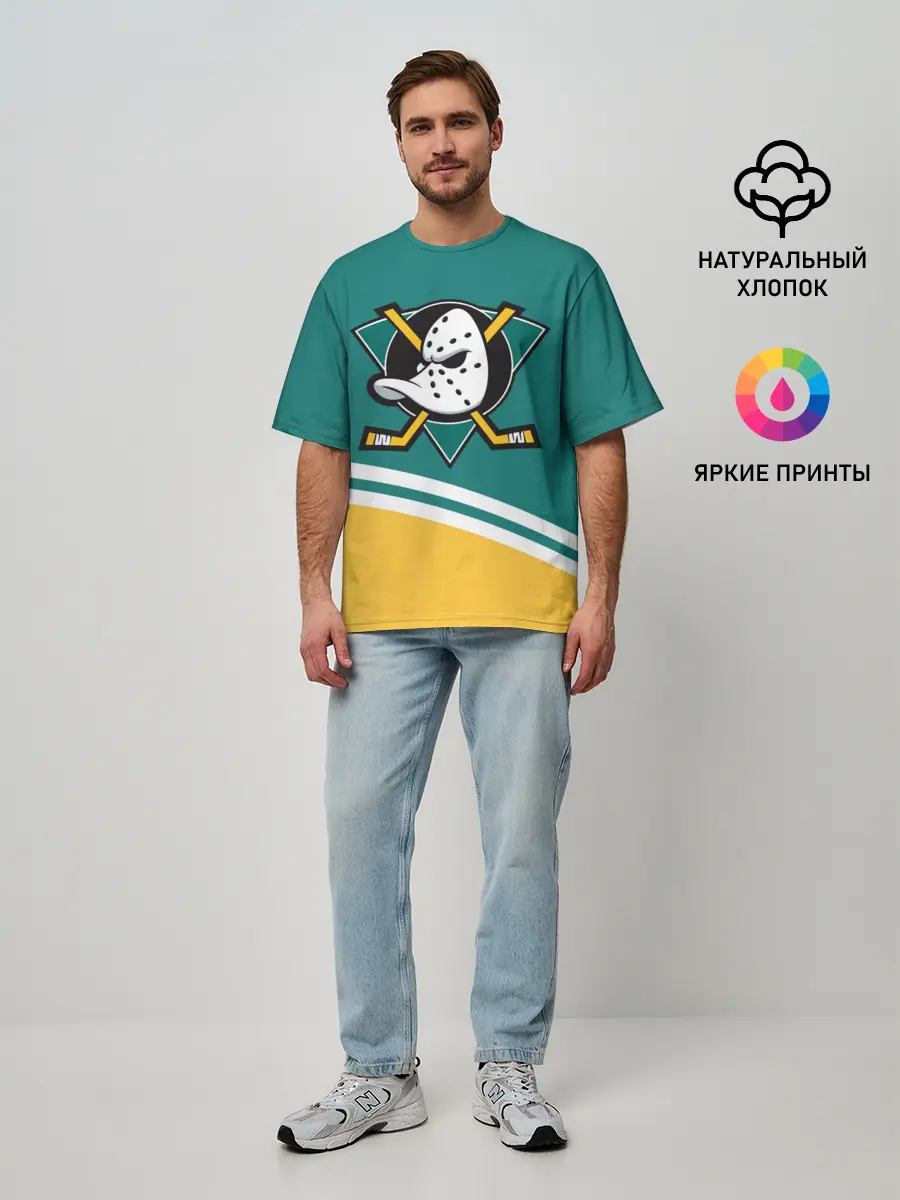 Мужская футболка оверсайз / Анахайм Дакс, NHL