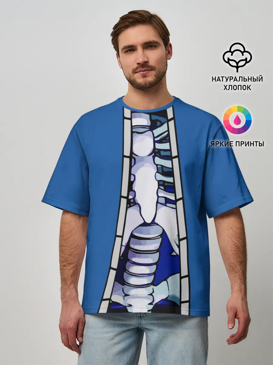 Мужская футболка оверсайз / КУРТКА САНСА