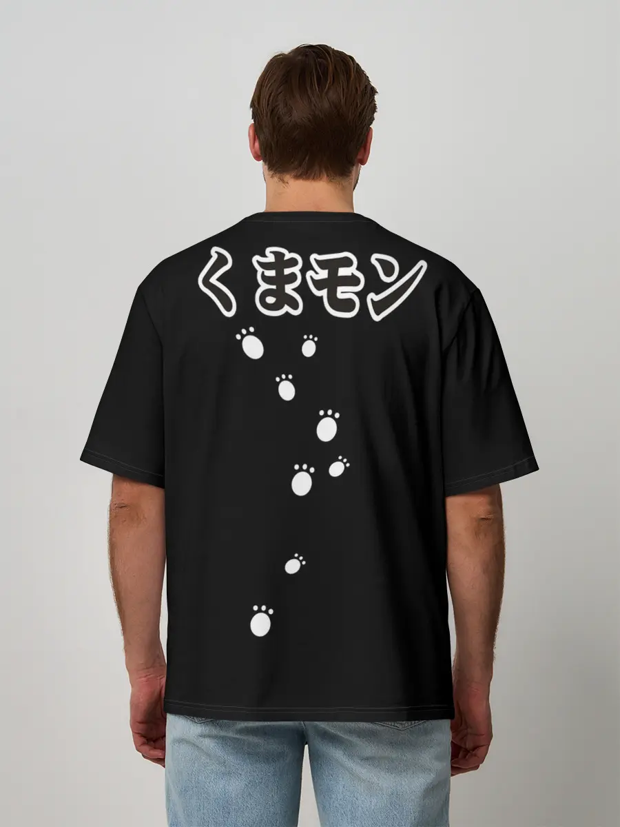 Мужская футболка оверсайз / Kumamon сидит