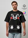 Мужская футболка оверсайз / Kumamon сидит
