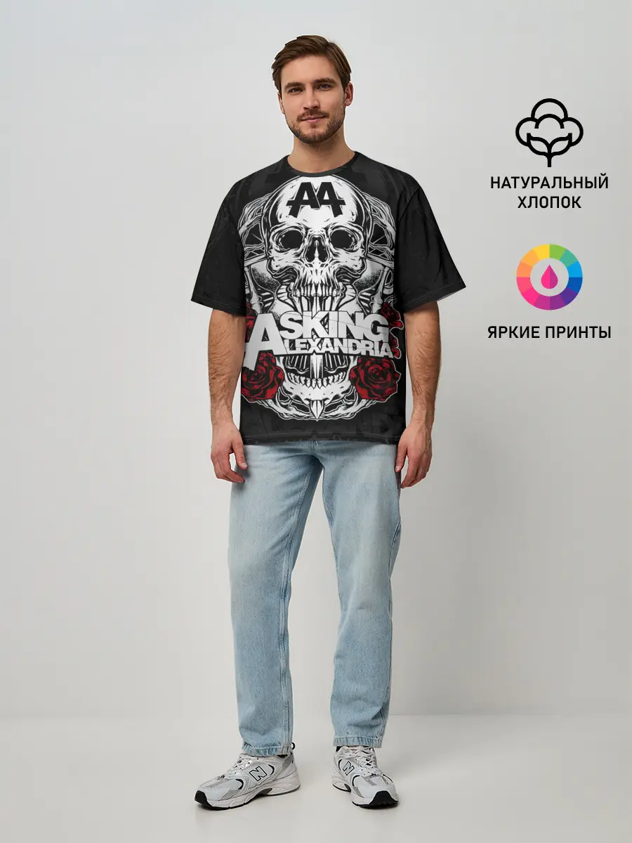 Мужская футболка оверсайз / Asking Alexandria