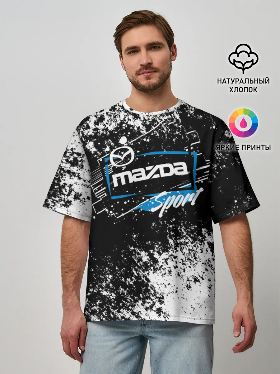 Мужская футболка оверсайз / MAZDA SPORT